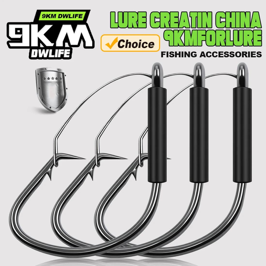 Hameçons weedless 25 pièces 9KM pour montage wacky rig pêche au ver mer carnassier