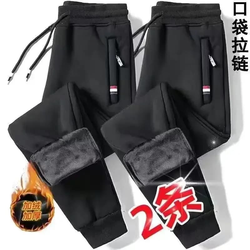 Pantalon de sport polaire homme hiver épais et chaud pour pêche par temps froid