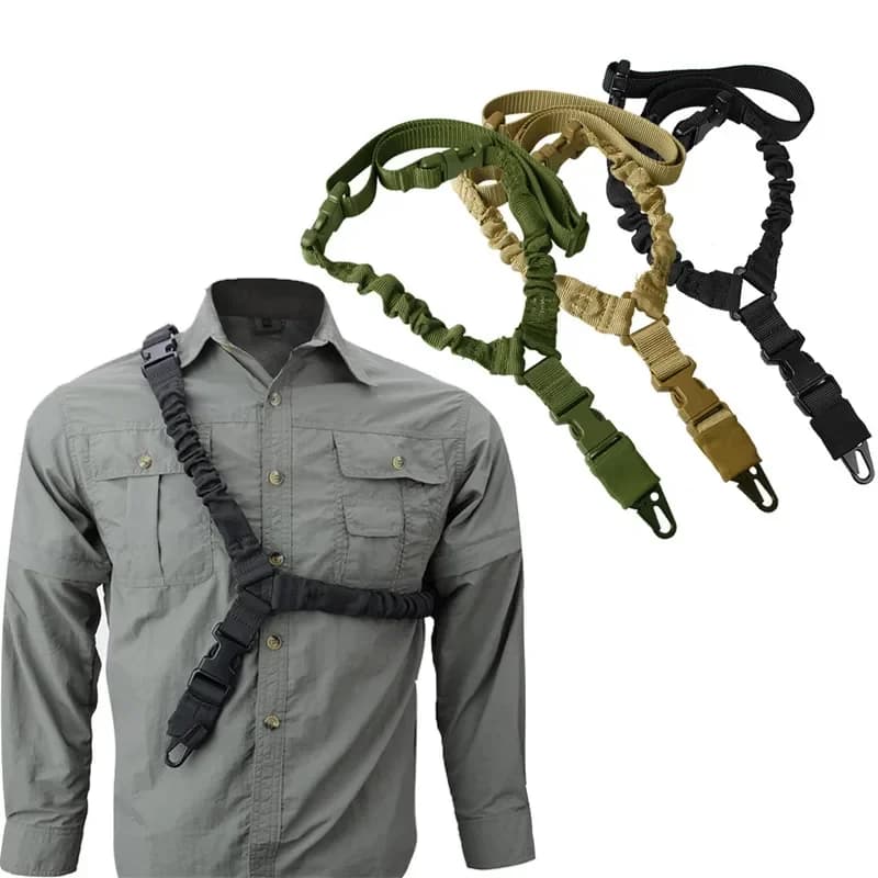 Ceinture fusil de chasse avec bretelle épaule single point et boucle métal pour équipement pêche