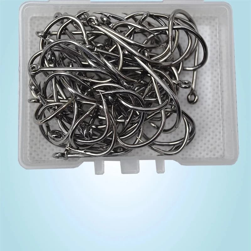 200 hameçons pêche circle jighead 3# à 12# barbelés pour carpe matériel accessoires pesca