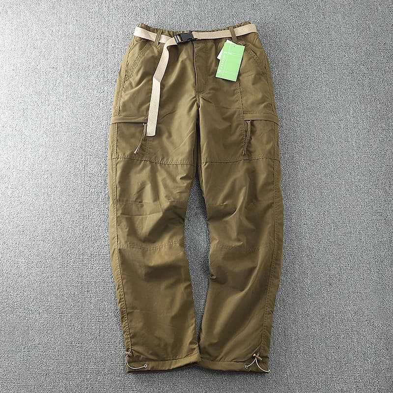 Pantalon homme imperméable coupe-vent polaire hiver droit poches multiples outdoor décontracté