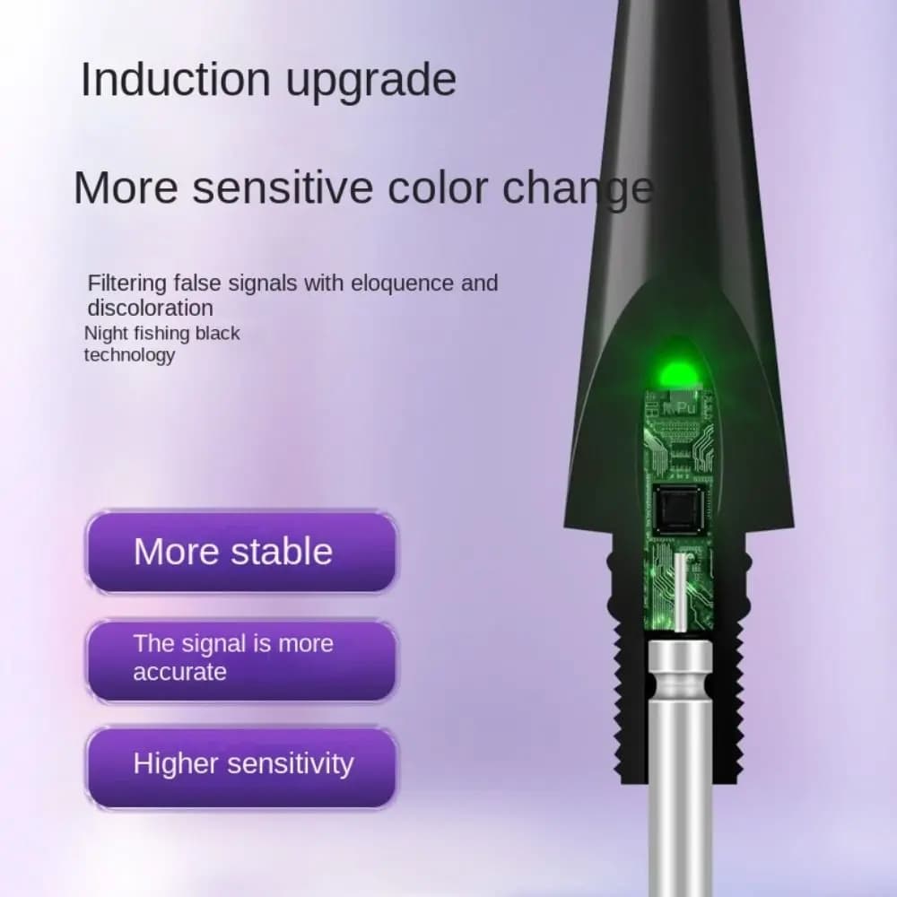 Flotteur LED intelligent longue queue haute sensibilité - capteur gravité stroboscope pêche nocturne électrique