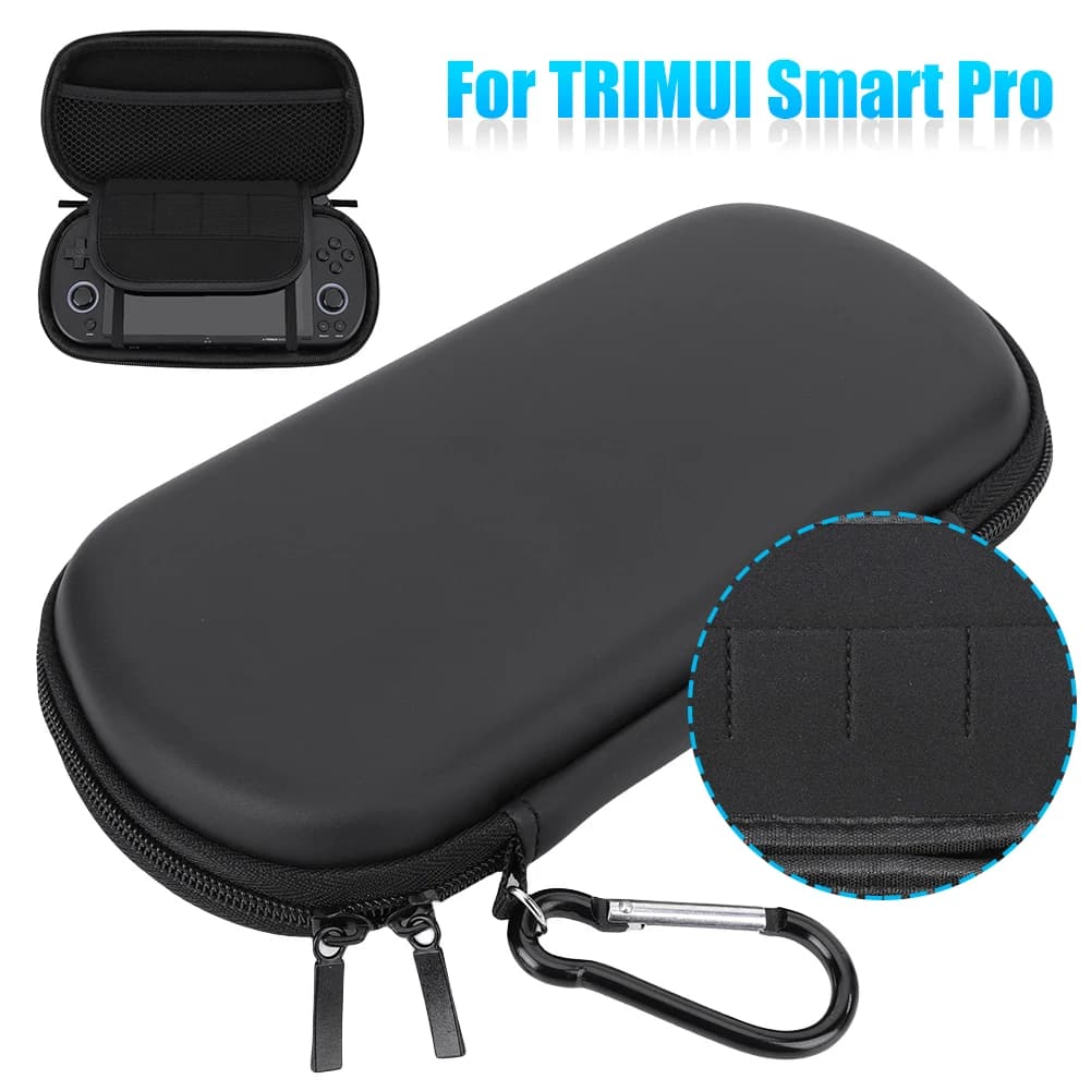 Étui rigide EVA étanche pour Trimui Smart Pro avec film verre trempé - Protection console portable