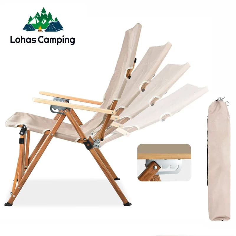 Chaise relax pliante portable 4 positions inclinables pour plage bureau sieste pêche camping