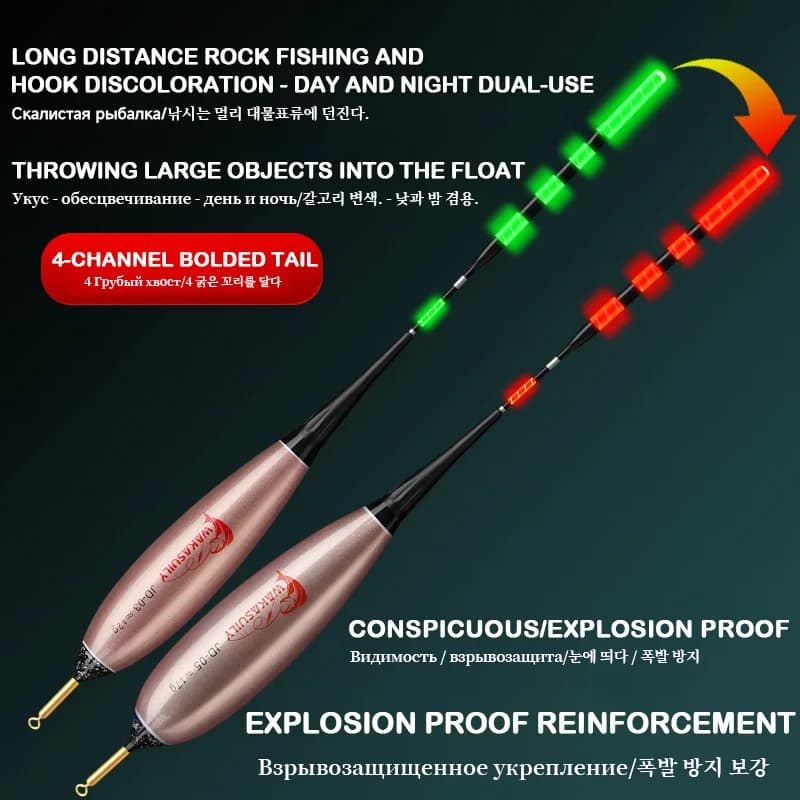 Nouveau flotteur électronique rocheux 2025 à détection gravité - haute sensibilité type goutte d'eau pêche courte