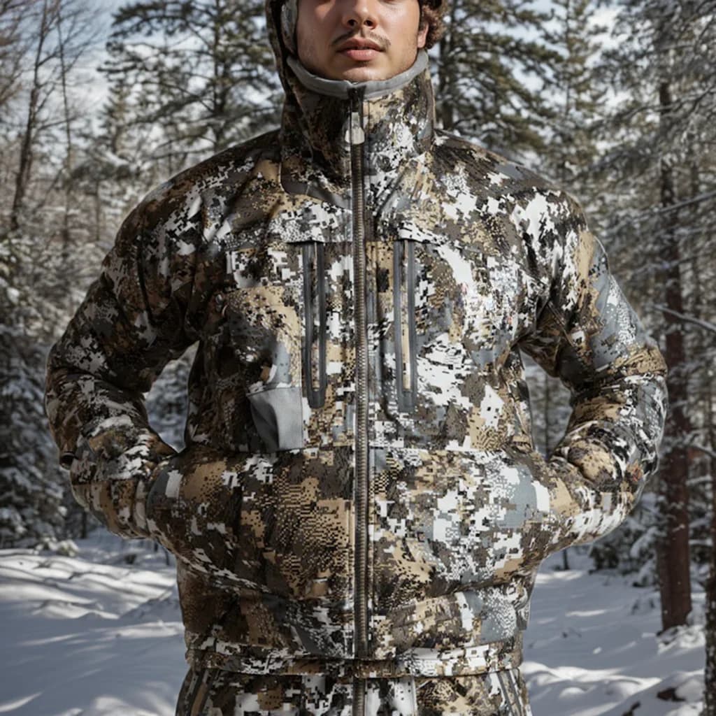 Veste camouflage pêche hiver imperméable isolante homme chasse vêtement technique outdoor