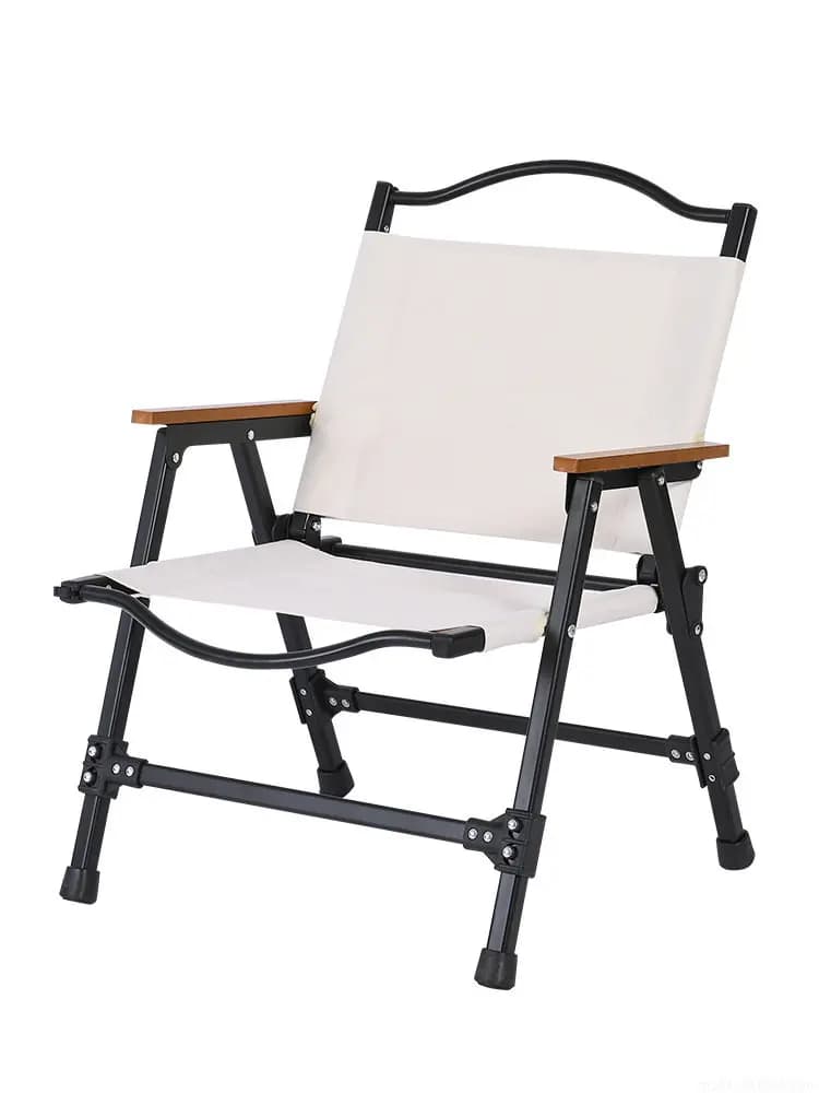 Chaise pliante Kermit noire amovible nouvelle - Camping, plage, pêche portable design moderne