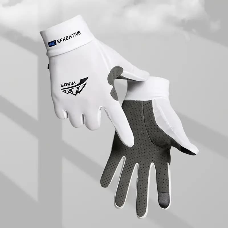 Gants soie glacée pêche vélo breathable légers anti-UV doigts entiers été