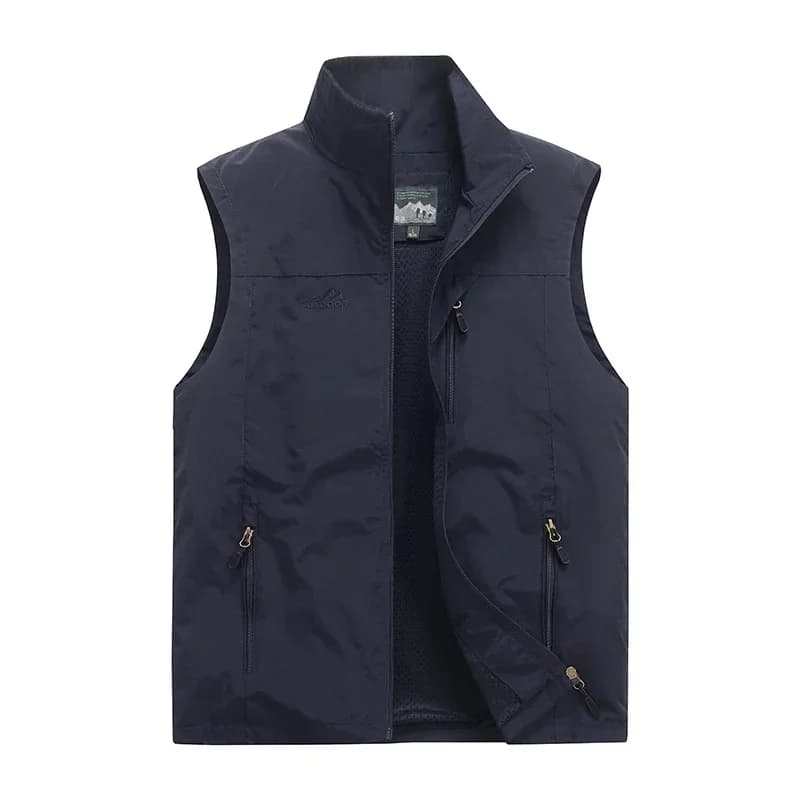 Gilet chaud respirant homme pour pêche montagne et camping, confortable et coupe-vent printemps automne