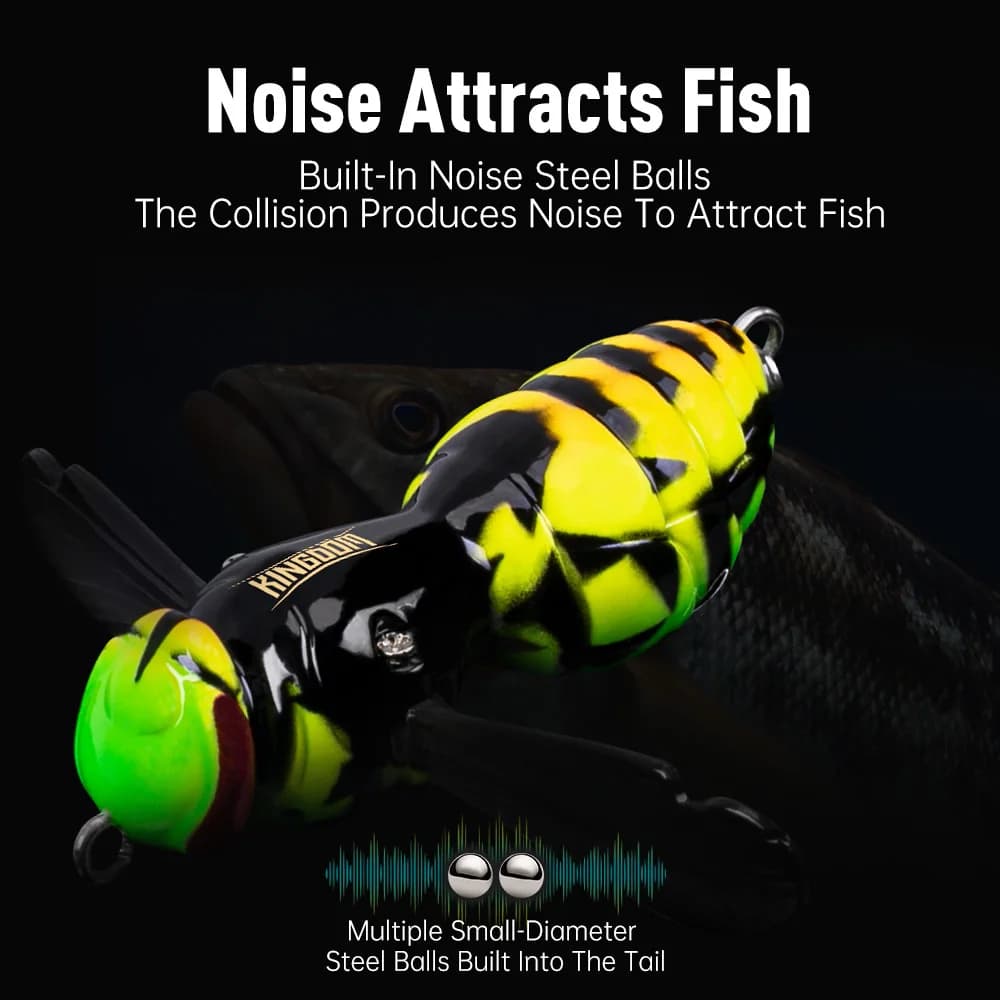 Leurre dur flottant insecte Wasp Crawl 4.2g et 6.6g pour la pêche du brochet et du black bass