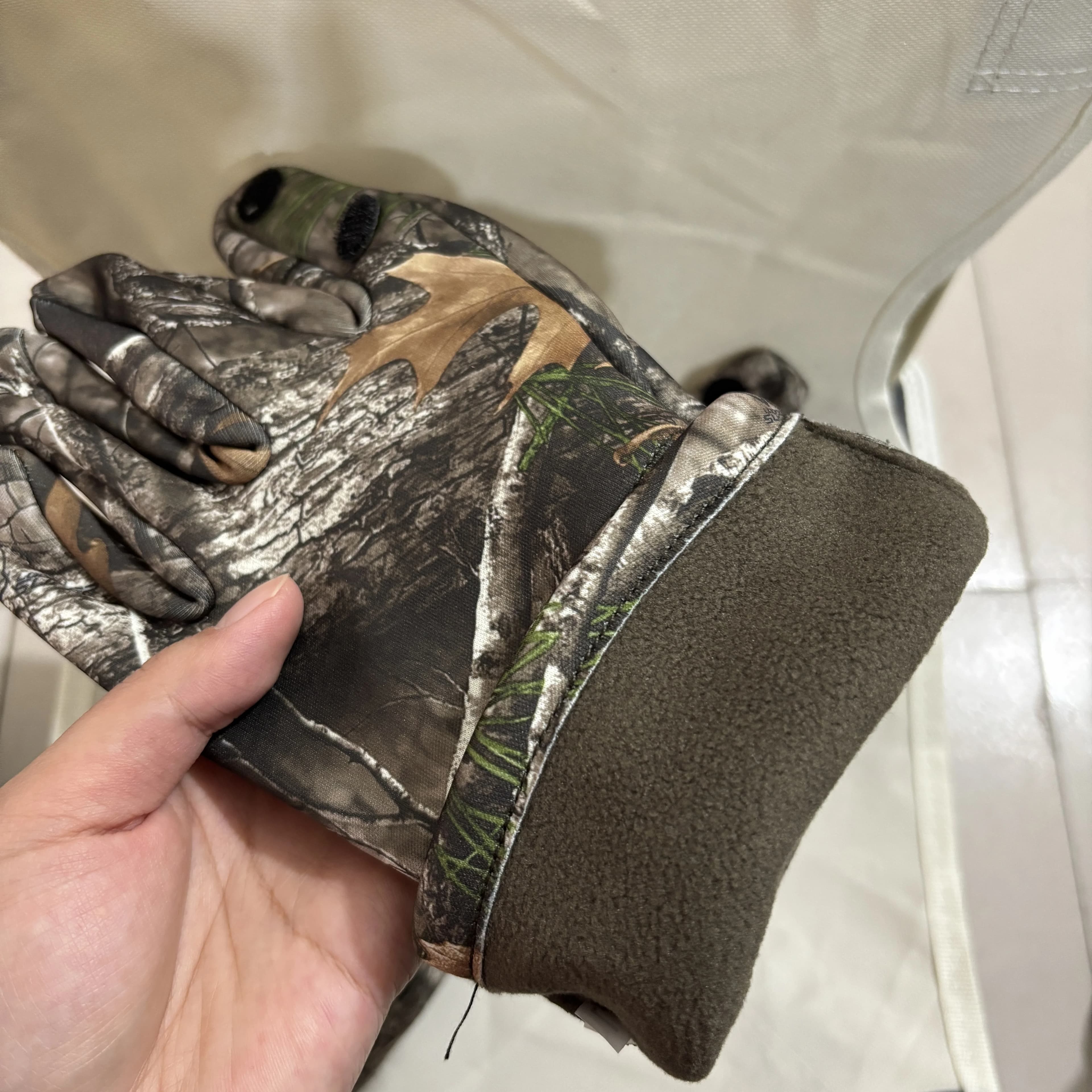 Gants chasse camouflage biomimétique automne-hiver - Anti-dérapage imperméable chaud pour tir et pêche