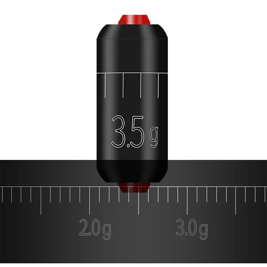 Boîte 60 plombs pêche 1.5g-4.0g DNDYUJU - set plombs interchangeable règle intégrée