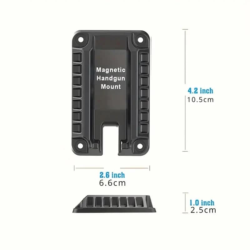 Support pistolet magnétique voiture quick draw une main chasse pêche utilisation outdoor design noir
