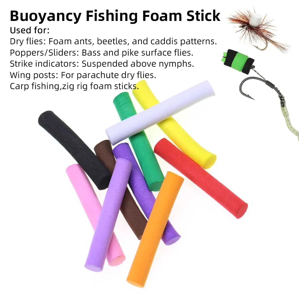 Mousse flottante zig rig 12 pièces 3-8mm pour pop up carpe montage hair rig pêche flottante
