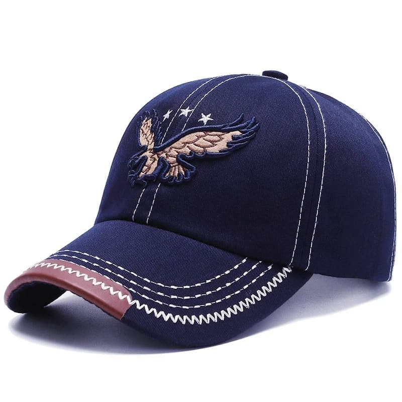 Casquette baseball aigle 3D pêche - Chapeau brodé unisexe pour pêche sportive outdoor