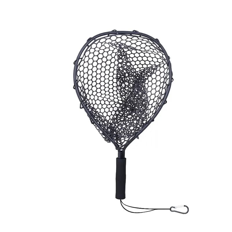 Filet de pêche portable ultraléger en alliage d'aluminium, résistant au silicone pour la pêche à la