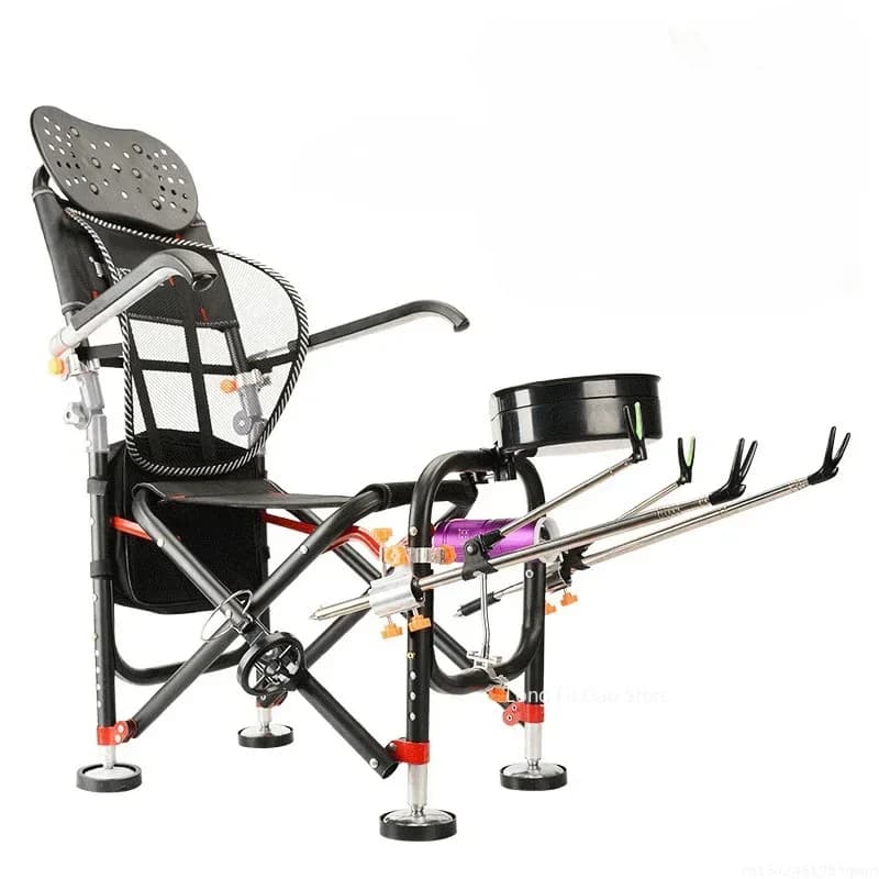 Nouvelle chaise pêche pliante set multifonction inclinable forte portance pour plage camping