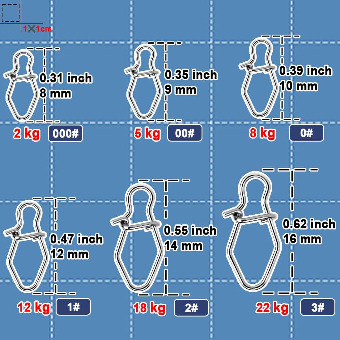 Clips duo lock en inox pour leurres crankbait - connecteurs rapides pour pêche en eau douce