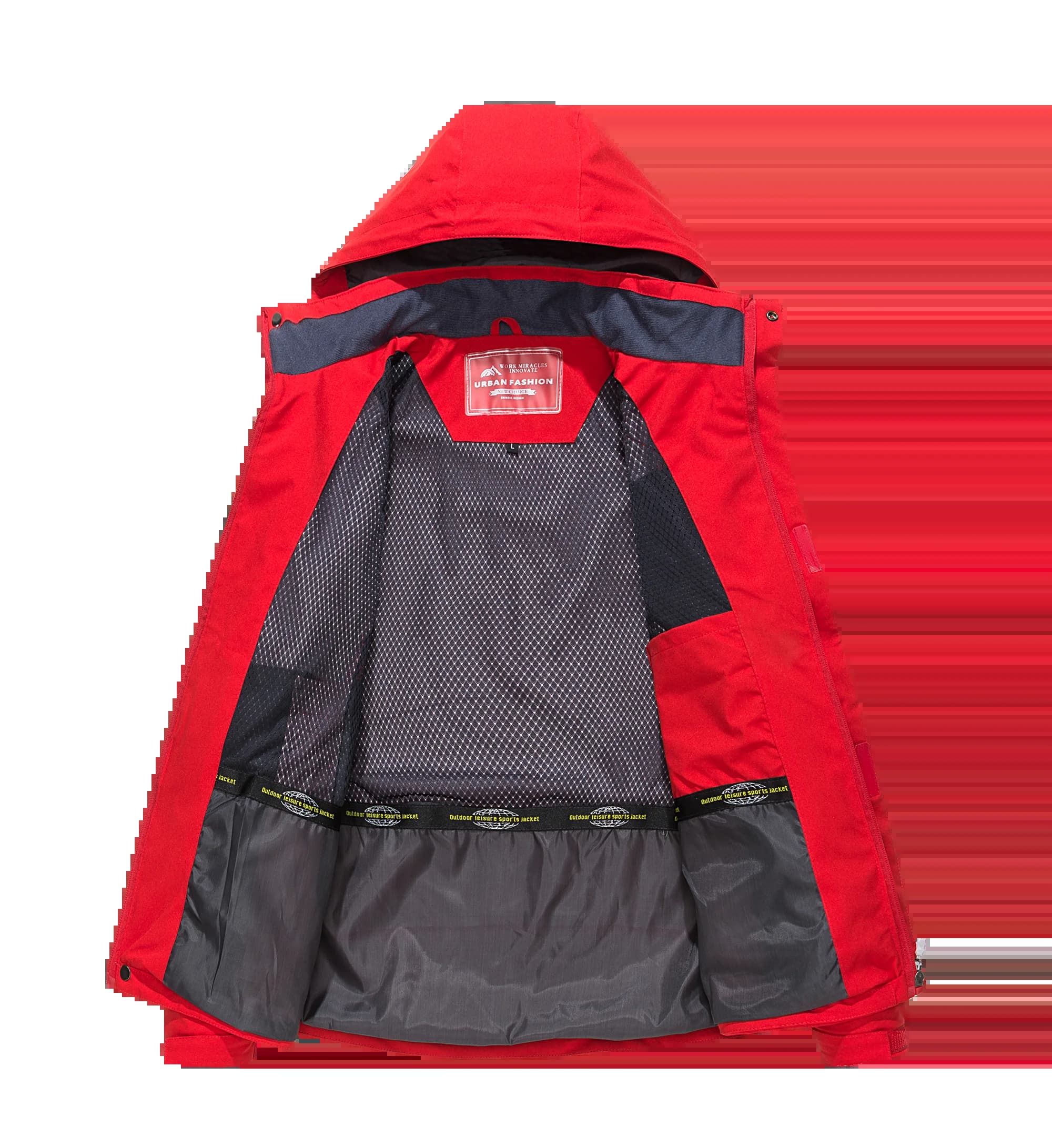 Veste de randonnée imperméable grande taille pour homme - Coupe-vent pêche chasse et trekking