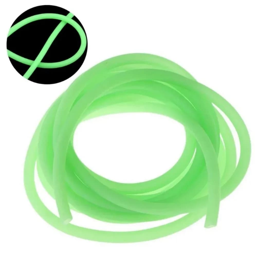 Gaine de pêche luminescente silicone anti-emmêlement 0.8 à 2mm pour pêche en mer et appâts