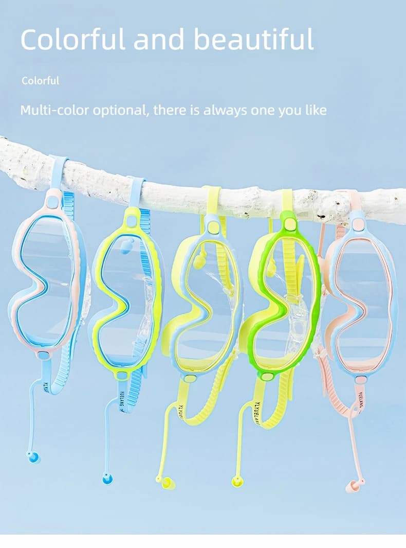 Lunettes de natation enfants 3-15 ans anti-buée étanches grand champ vision HD piscine mer