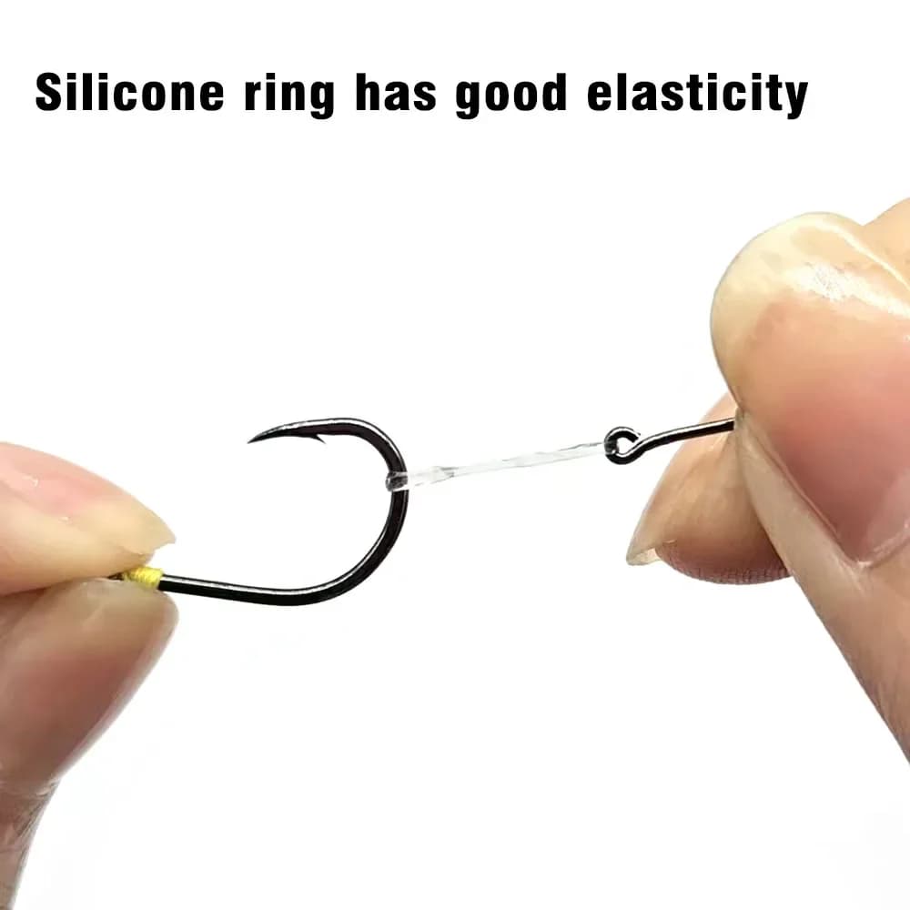 10 pointes métal pour appâts carpe avec arrêts caoutchouc pour montages hair rig et boilies