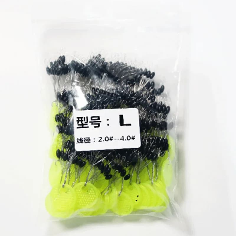 Stop float caoutchouc silicone forme haricot - Bouchon ovale noir pêche carpe et mouche