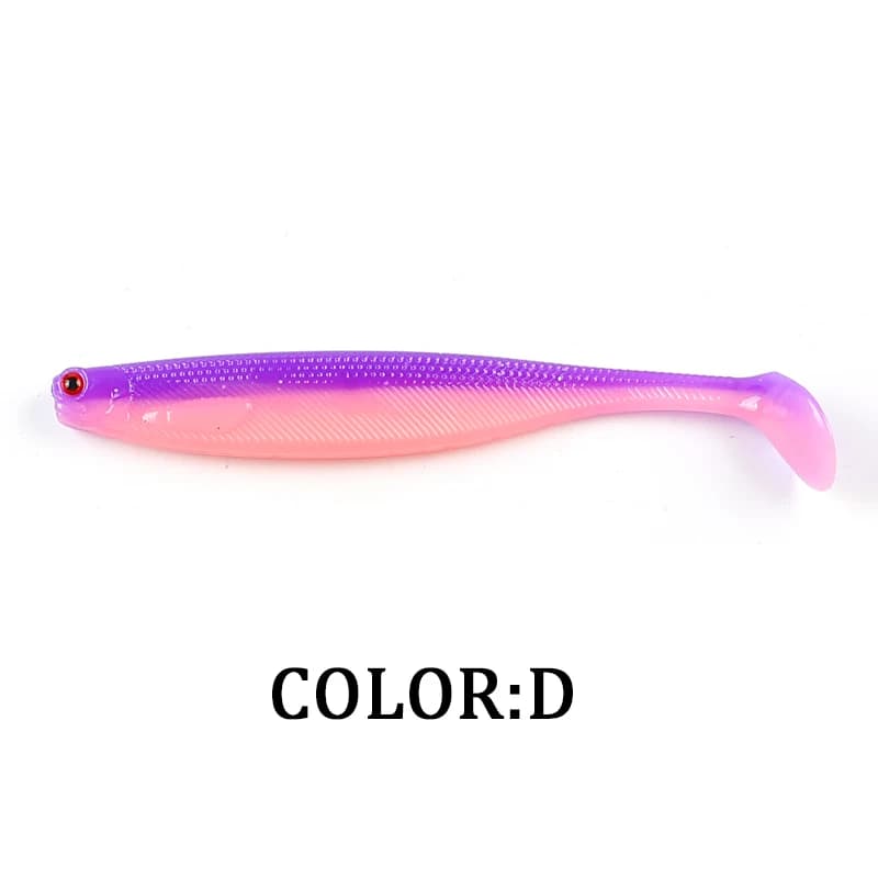 Leurre souple Supercontinent ShadTeez T-tail 50-100mm pour pêche du brochet et sandre - leurre 3D