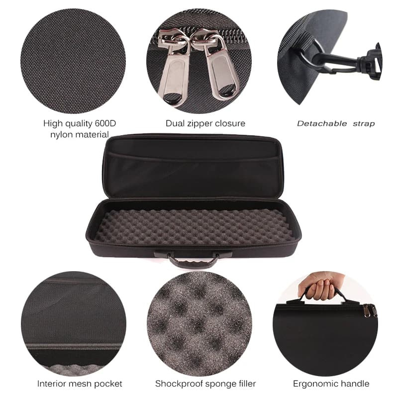 Sac de transport EVA anti-choc JSFUN pour cannes et moulinets pêche étui portable pêche crossbody