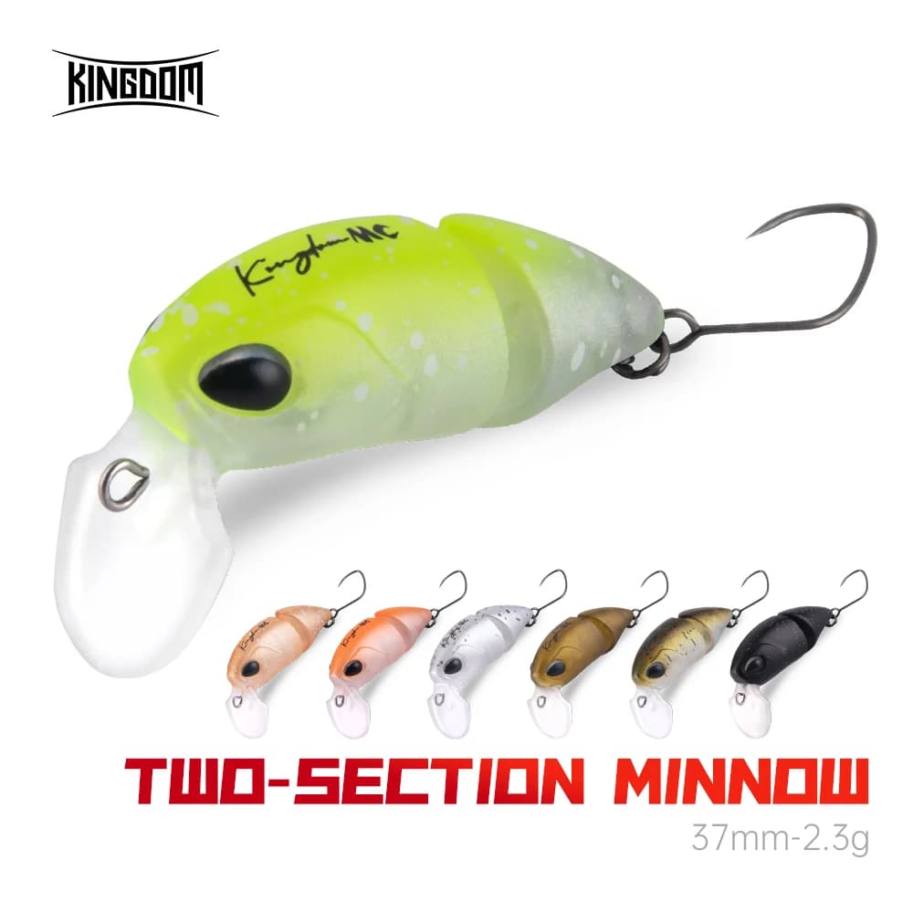 Leurre flottant S-shaped Kingdom Micro Minnow 2.3g 37mm pour la pêche de la truite et du black bass