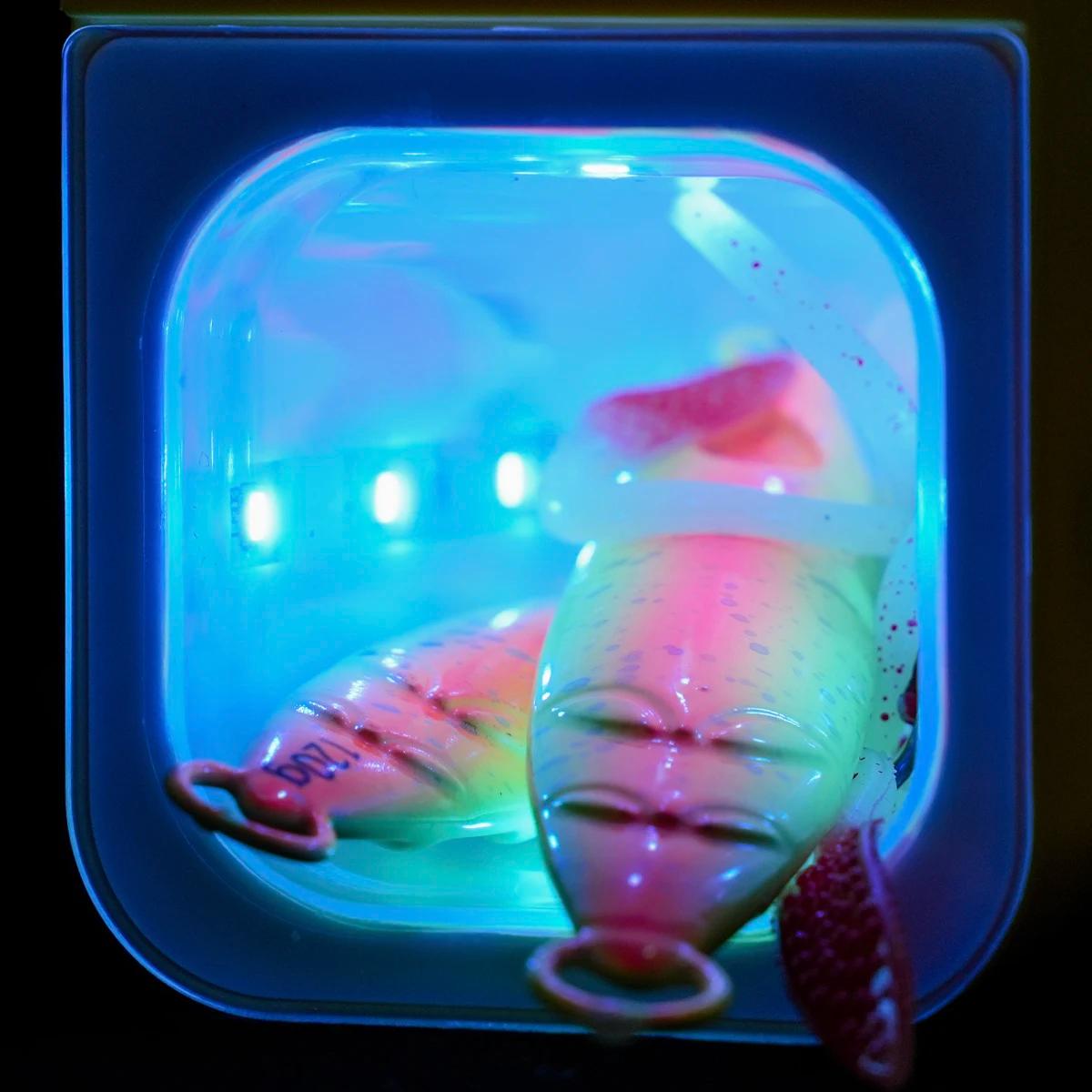 Leurres luminescents UV LED pêche mer - appâts souples lumineux rechargeables pour pêche au calmar nocturne