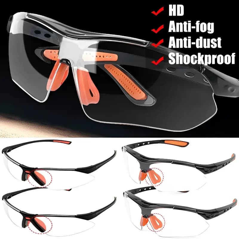 Lunettes de sécurité anti-sable ventilées pour pêche en mer - Protection vent et éclaboussures