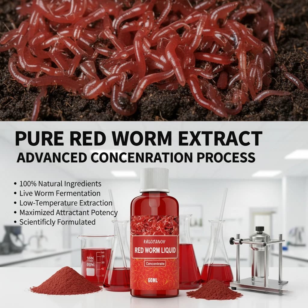 Attractant liquide vers de sang concentré 60ml extrait bloodworm pour pêche carpe match rapide