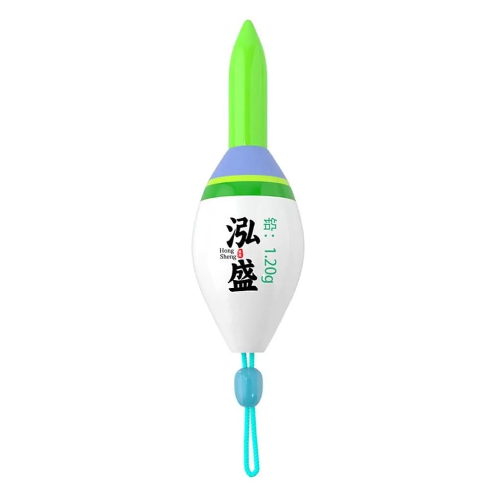 Flotteur électronique LED vert pour pêche rocheuse - tube coulissant avec batterie 311 et queue courte
