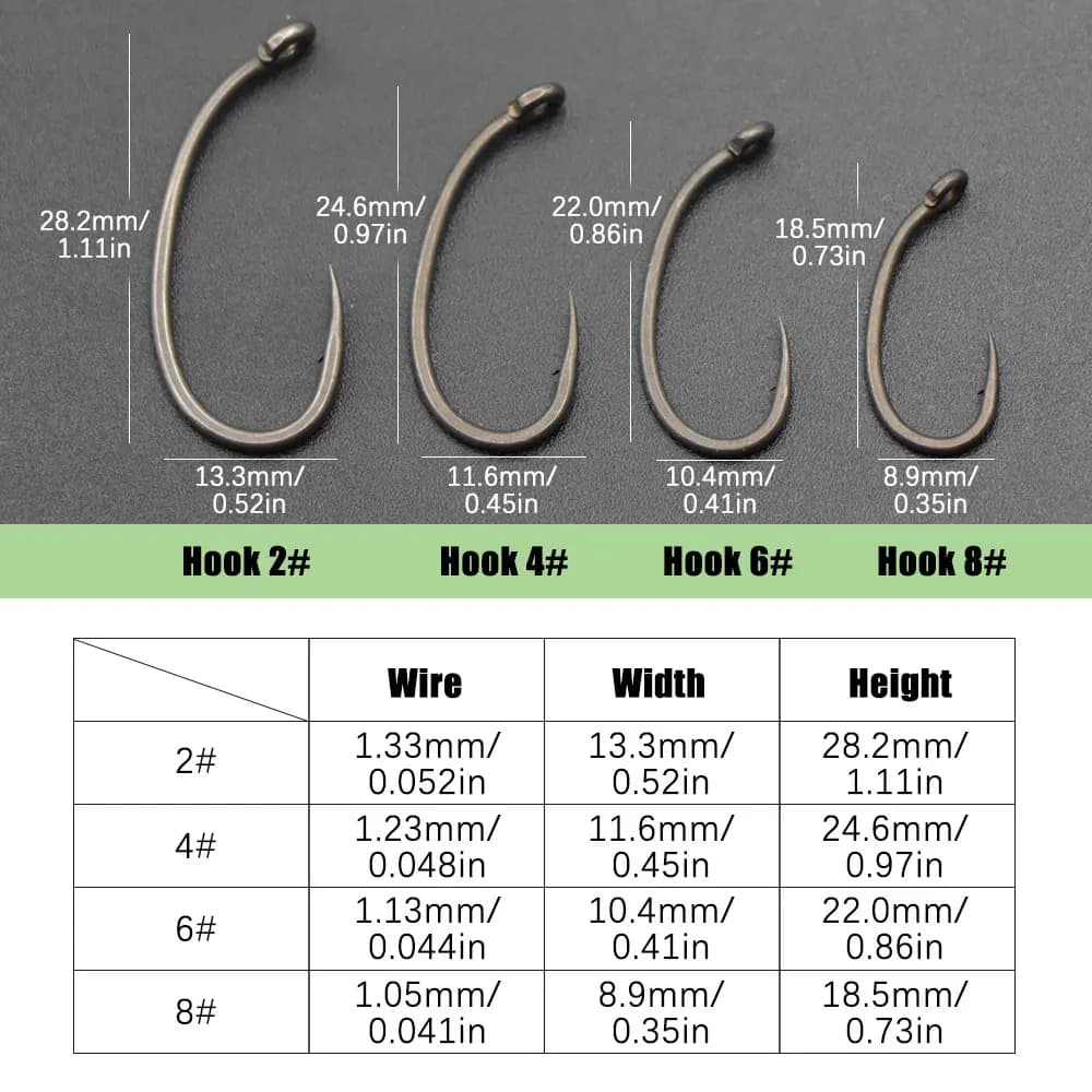 10 hameçons Klor carp hook acier allié pour montage Ronnie rig et method feeder - Hameçons barbelés carpe