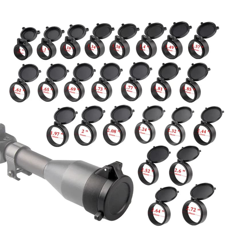 Protection lentille viseur pêche à ressort ouverture rapide 25-69mm anti-poussière