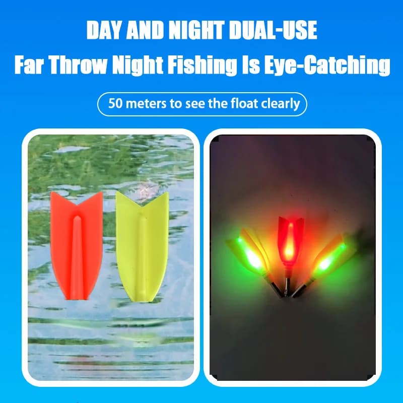 Flotteur électronique LED lumineux 3 couleurs pour la pêche de nuit 2025, équipement de pêche visible et attrayant