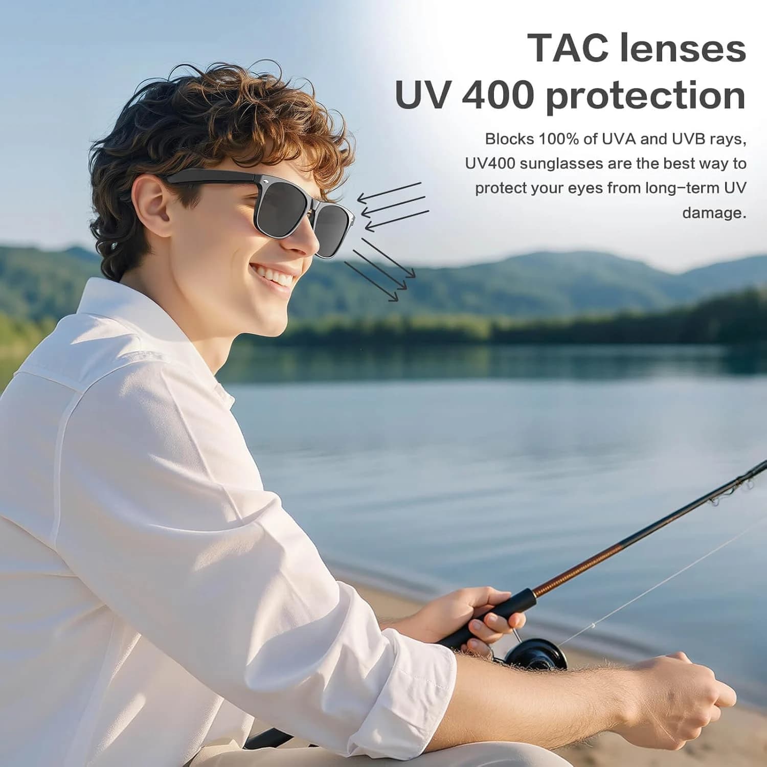 Lunettes connectées IA 800W pour hommes avec traduction intelligente et changement de couleur - Enregistrement photo/vidéo étanche