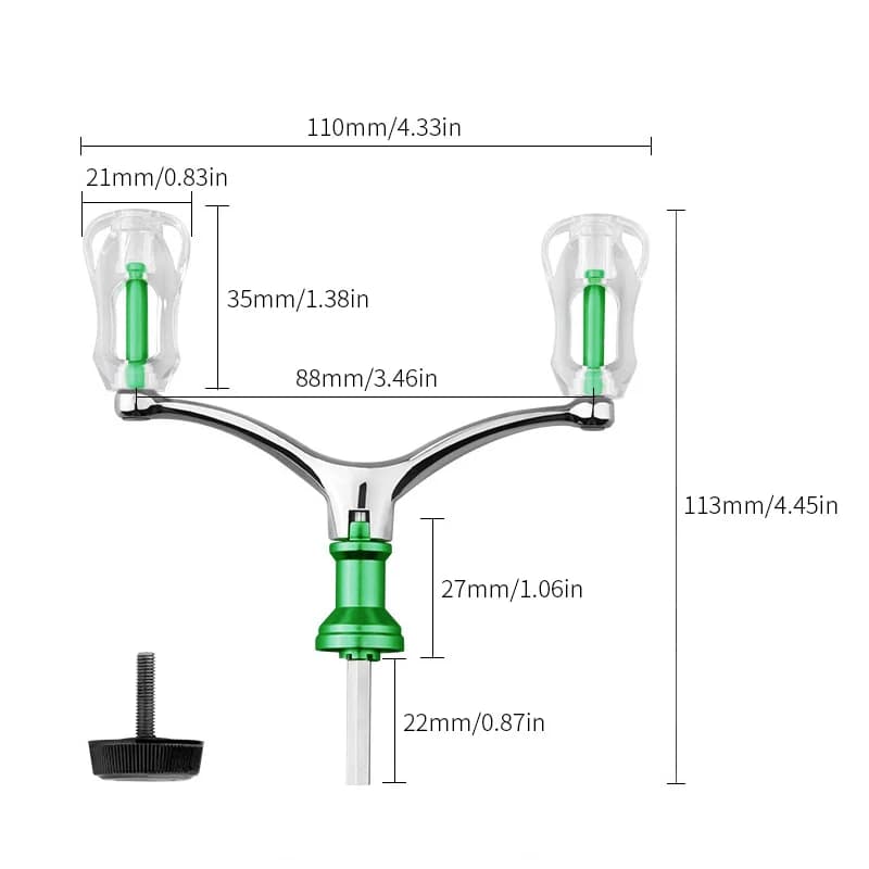 Manivelle de rechange pliable aluminium 6 côtés pour moulinets 1000-4000 - multiples couleurs