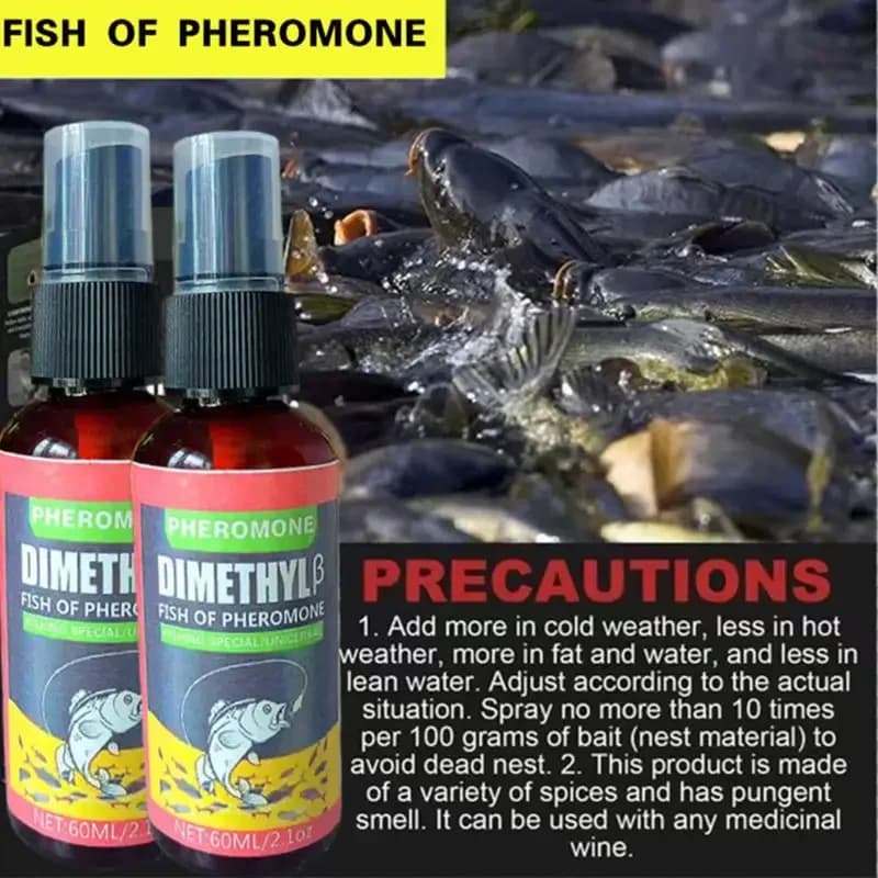Spray attractant phéromones poissons - Appât liquide carpe crucian hareng pêche rivière sauvage