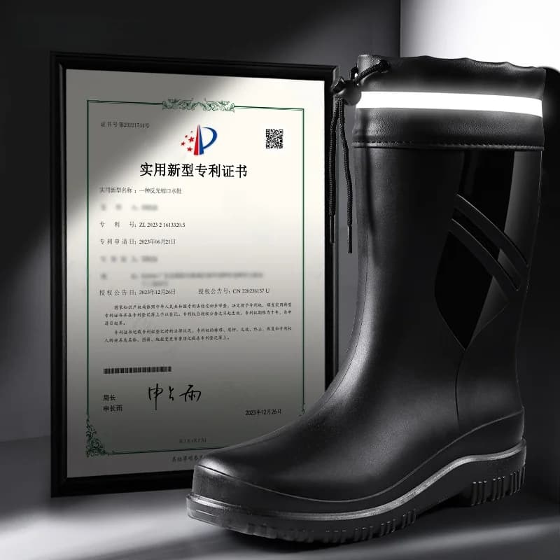 Bottes pluie hautes homme anti-dérapantes renforcées pour pêche chantier et fruits de mer