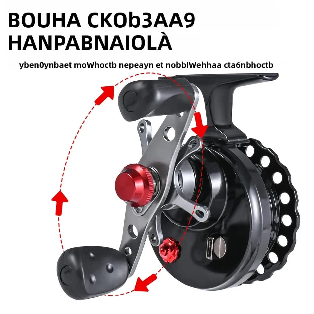 Moulinet de pêche hiver glace spinning professionnel LEOFISHING 4+1BB ratio 2.6:1 pour canne leurres