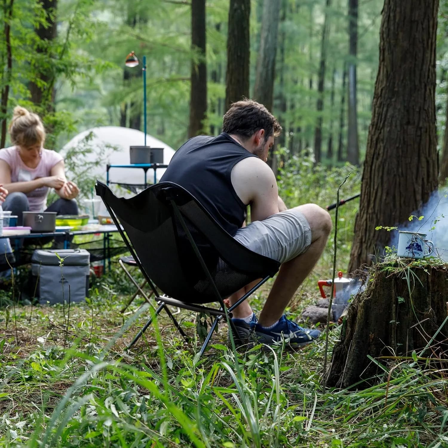 Chaise lune pliante Naturehike 150kg ultra-légère pour pêche confortable et détente au bord de l'eau