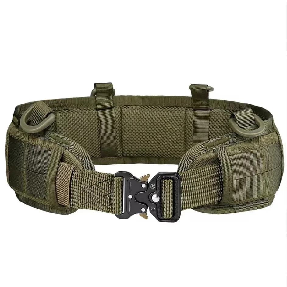 Ceinture tactique nylon MOLLE avec boucle métal - Équipement outdoor chasse pêche