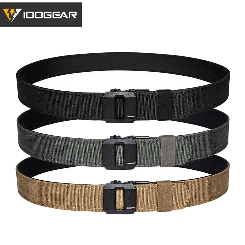 Ceinture tactique dure IDOGEAR 1.5" avec boucle automatique métal pour IPSC et pêche sportive