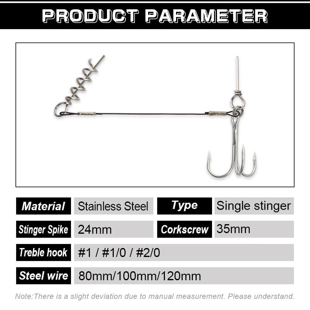 Montage pike fishing Spinpoler avec triple hameçon corkscrew pour leurres souples shad et softbaits