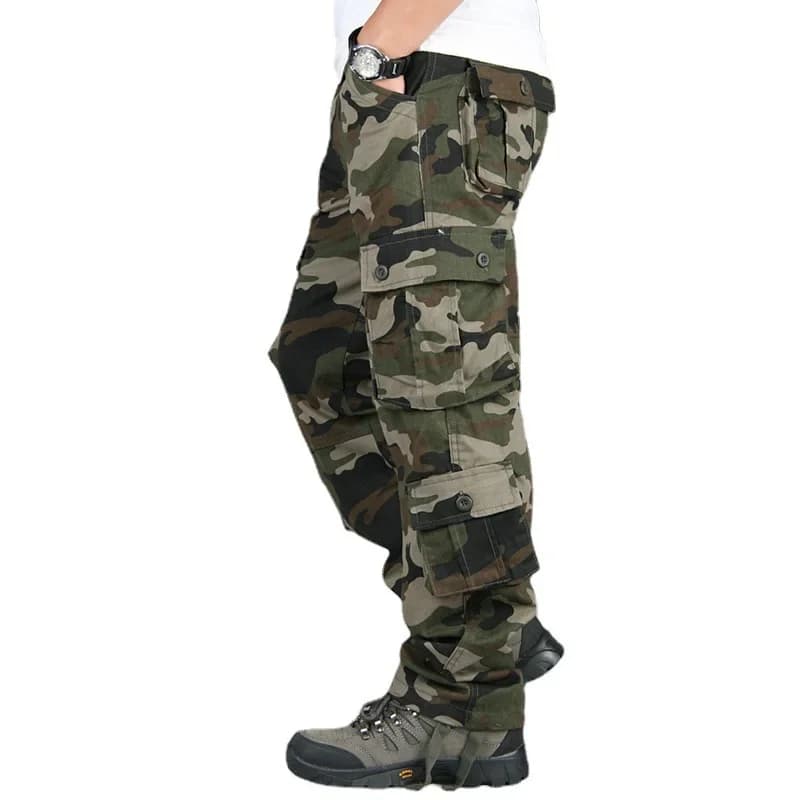 Pantalon multi-poches fonctionnel printemps automne pêche travail outdoor grande taille