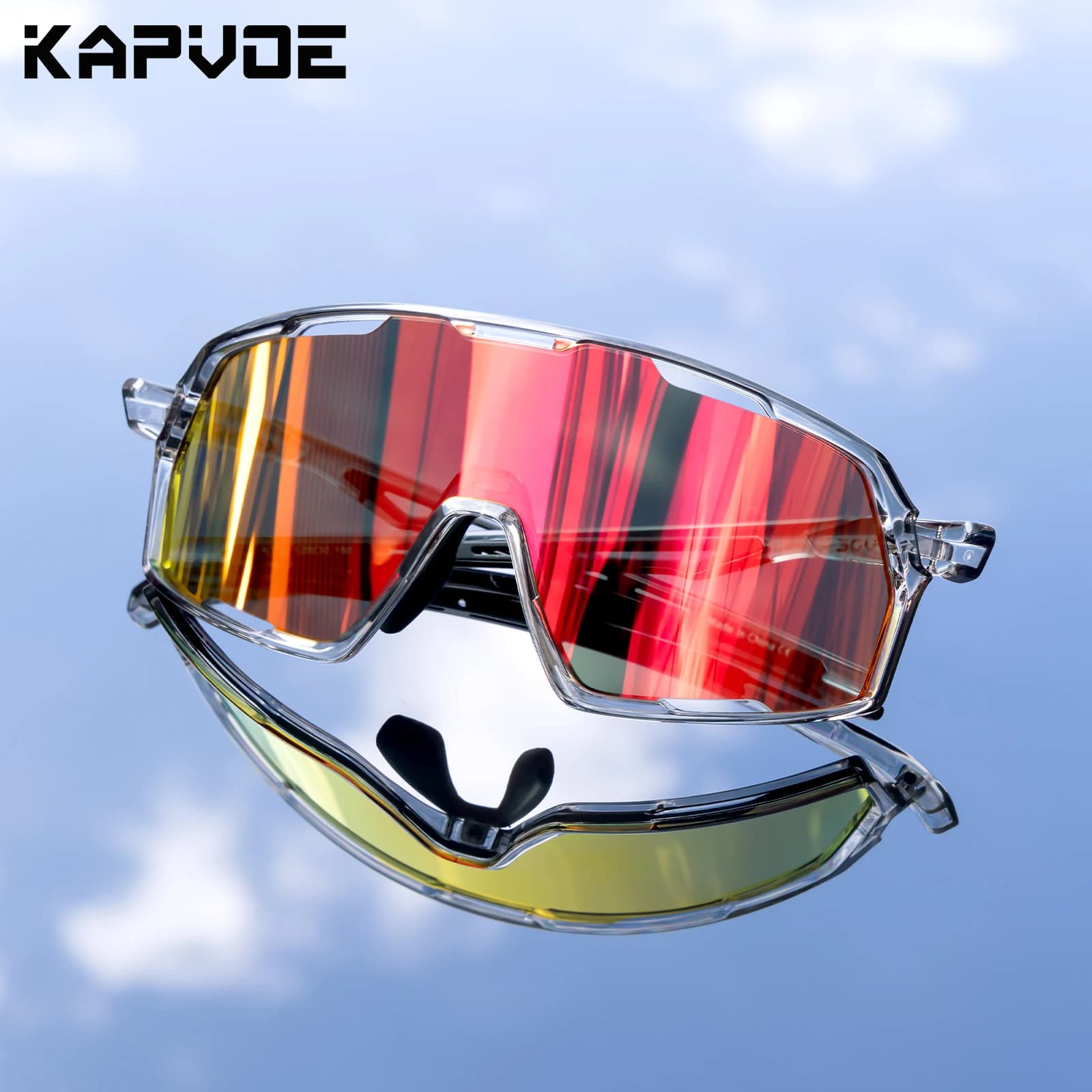 Lunettes de sport pêche vélo SCVCN UV400 protection complète randonnée camping accessoires outdoor