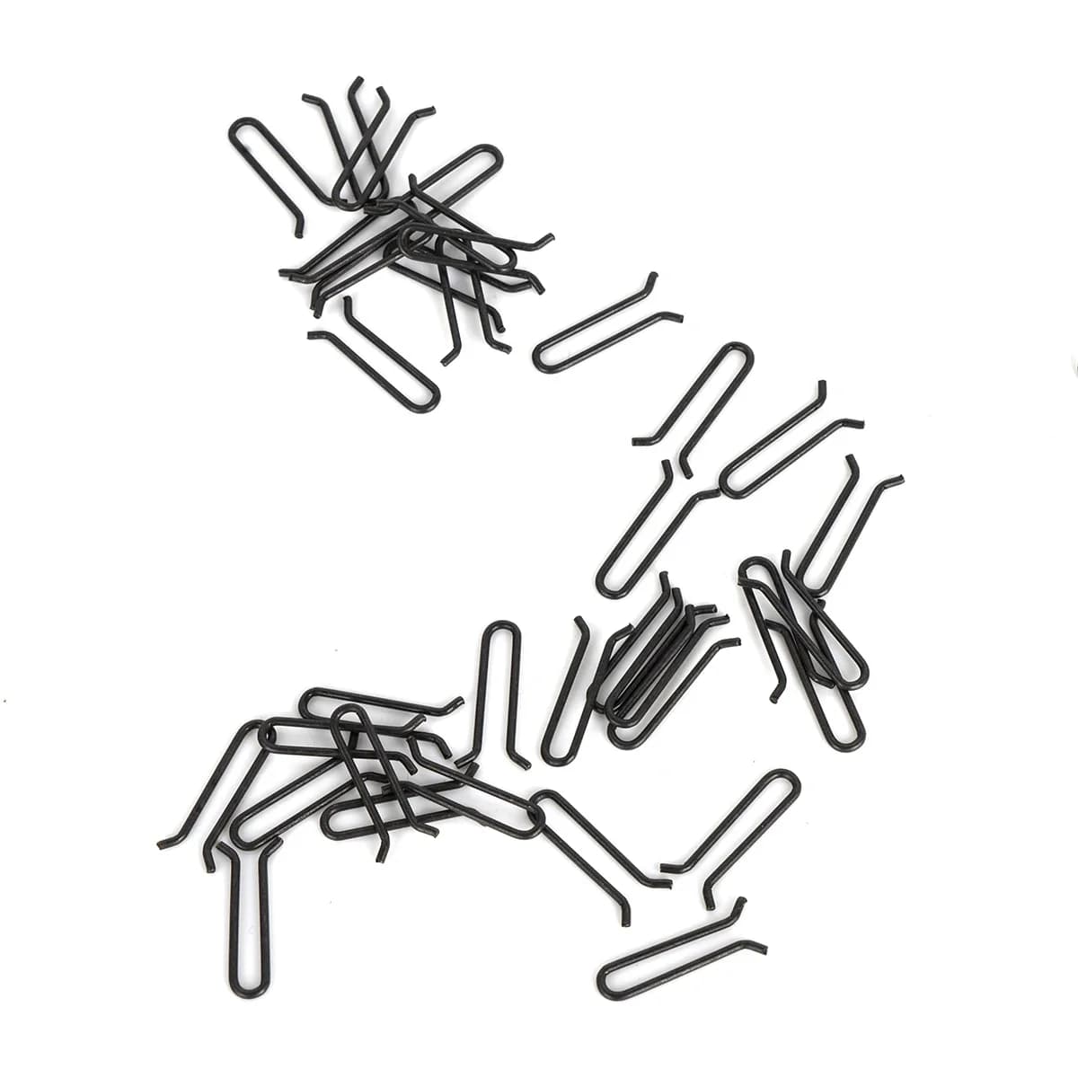 50 pièces plombs carpistes noir mat avec œillet en U - Accessoires de pêche clips de sécurité
