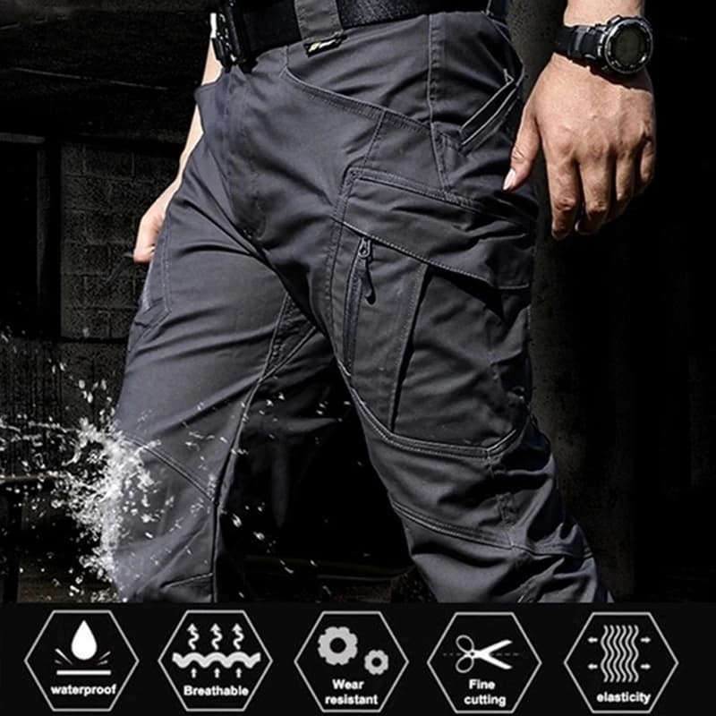 Pantalon cargo pêche tactique grande taille 6XL multi-poches pour homme pêche travail